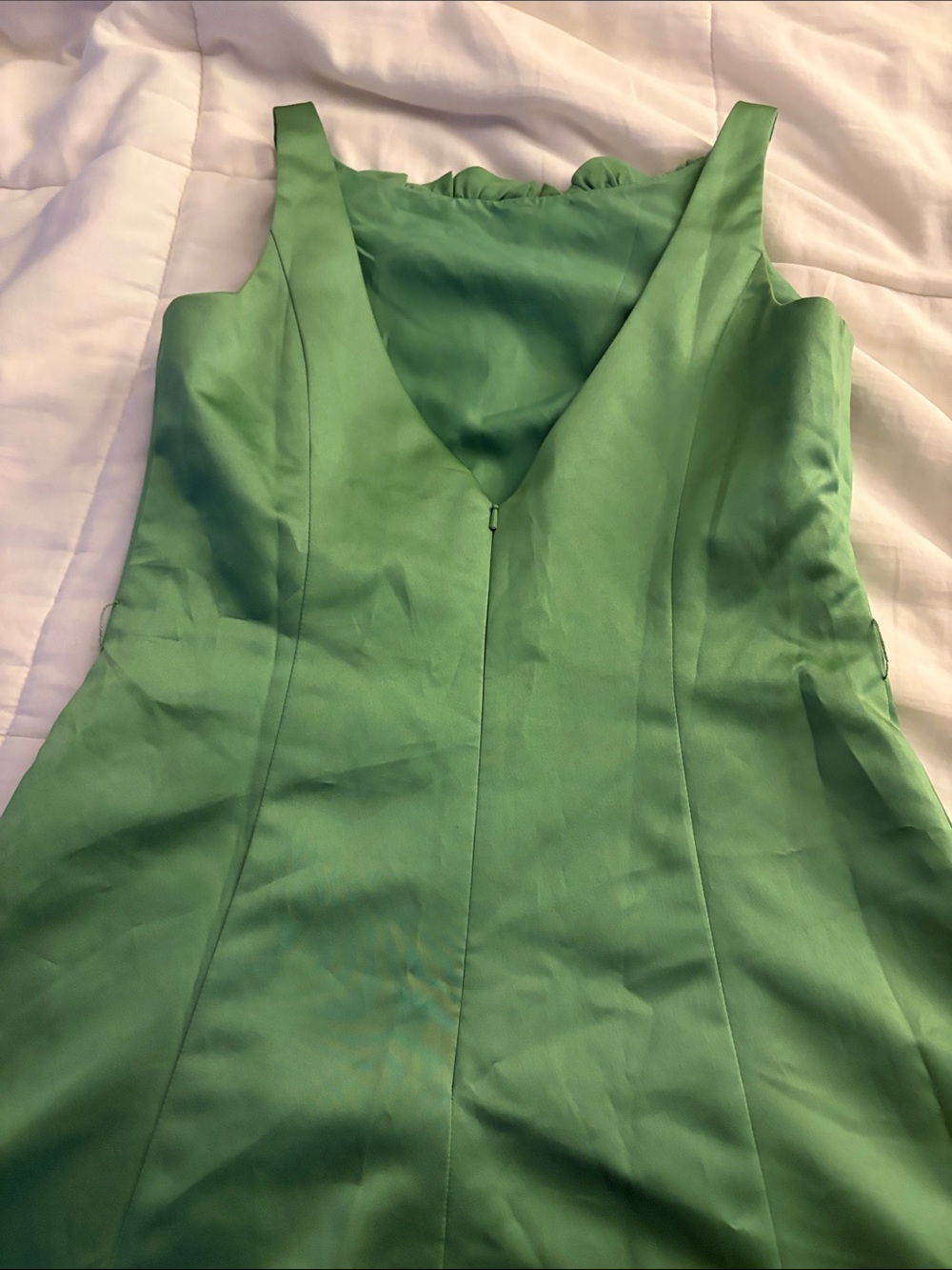 David's Bridal Mint Green Dress with Rosette Detail Size 10 - Picture 7 of 9